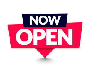 Vector Illustration Now Open Pin