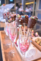 Merry Christmas happy season party buffet night with pastry log cake sweet desserts, bbq roast turkey, honey ham, bulgogi beef, pie, canapés, butler, drinks and fruits in 5 star hotel 