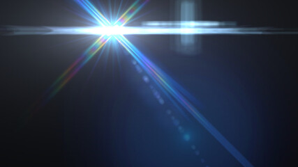 Fototapeta premium Overlays, overlay, light transition, effects sunlight, lens flare, light leaks. High-quality stock image of sun rays light effects, overlays or flare glow array isolated on black background for design