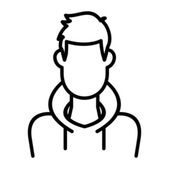 Boy Vector Line Icon Design