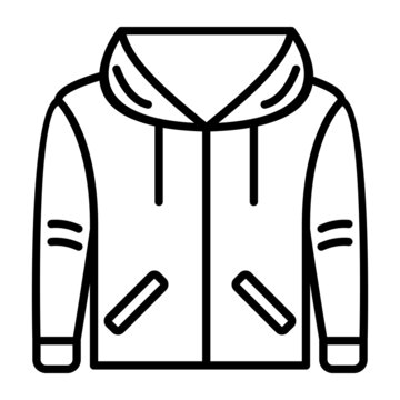 Hoddie Vector Line Icon Design