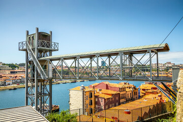 Historic Lada Ribeira Elevator in downtown of Porto, Portugal