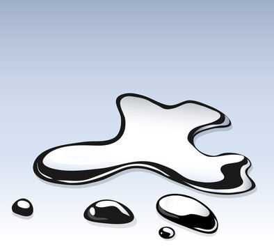 A vector illustration of mercury droplets. Space for text. EPS10 vector format.