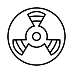 Radiation Vector Line Icon Design
