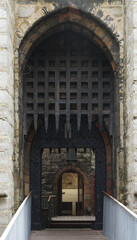 Fototapeta na wymiar gates to the castle, Castletown, Isle of Man, UK