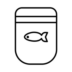 Canned Food Vector Line Icon Design
