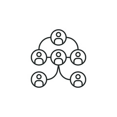 People connect line icon. Together, community, group symbol concept. Vector illustration