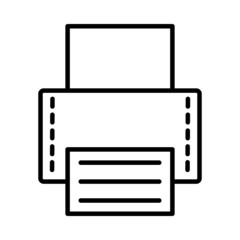 Printer Vector Line Icon Design