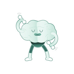 Training Brain Black and White Color Activity, Dumbbells Exercise. Modern Flat Vector Illustration. Train Your Brain. Social Media Template. 