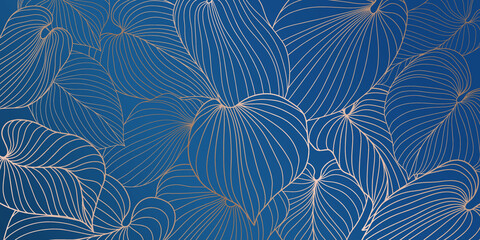 Fototapeta na wymiar Tropical leaves illustration .Hand drawn vector background