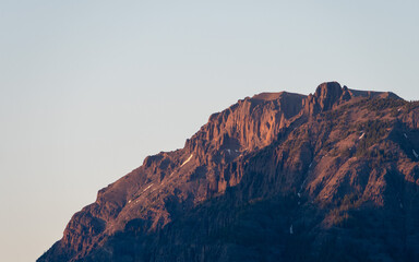 Fototapeta na wymiar Mountain Summit in the Early Morning Light