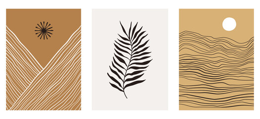 Vector illustration collection - trendy abstract creative minimalist prints and compositions
