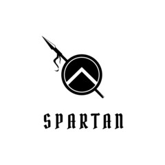 Spartan shield and spear logo