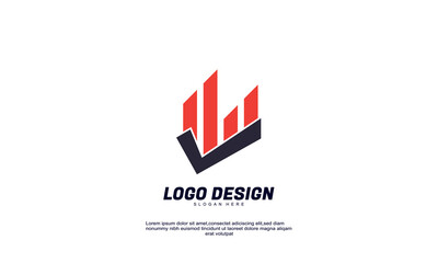 stock illustrator abstract creative idea brand identity check accounting financial gradient color design logo template