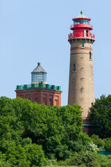 Fototapeta na wymiar The new and old lighthouses of Cape Arkona