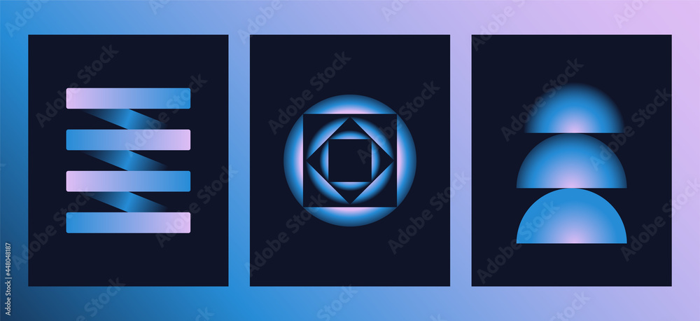 Poster vector illustration collection - trendy abstract creative minimalist prints and compositions with br