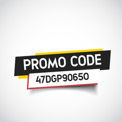 Promo code, coupon code. Flat vector set design illustration.