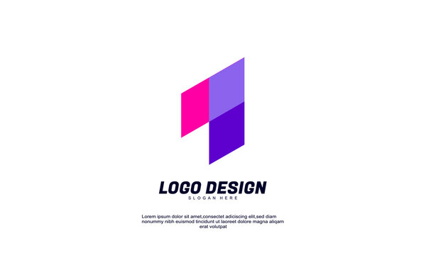 stock vector abstract creative concept modern logo for company brand transparent color design vector