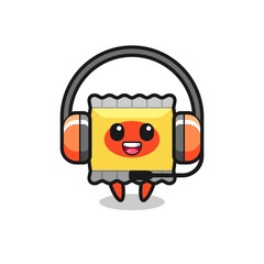 Cartoon mascot of snack as a customer service