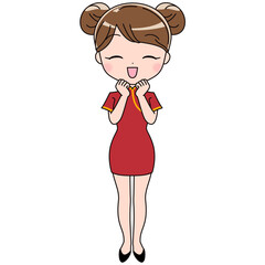 チャイナドレス　女性