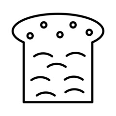 Bread Vector Line Icon Design