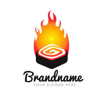 company logo fire sushi