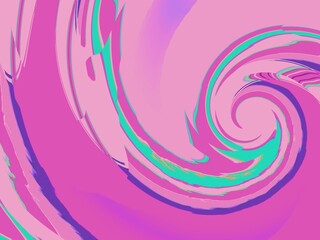 Abstract background with circles swirls curls spiral paint simple