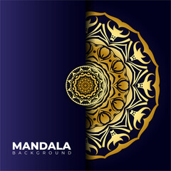 Luxury ornamental golden mandala design background