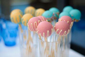 easter eggs in a glass