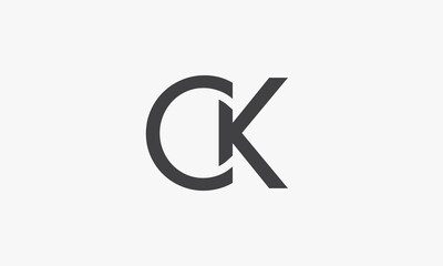 logo letter CK isolated on white background.