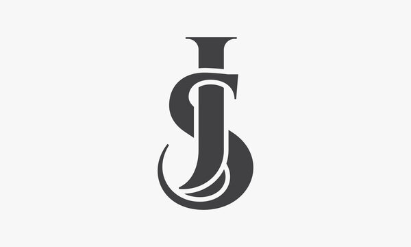 Letter sj logo design vector template. | CanStock
