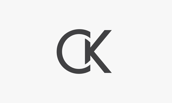 logo letter CK isolated on white background.