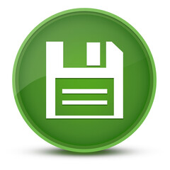 Disk luxurious glossy green round button abstract