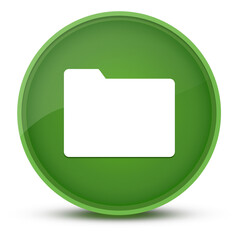 Folder luxurious glossy green round button abstract