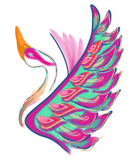 Bird illustrative Vector Art isolated on the Background