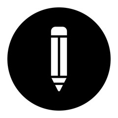 pencil circular glyph icon