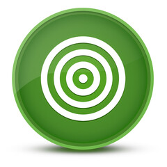 Target luxurious glossy green round button abstract