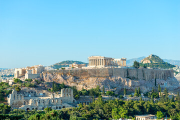 Naklejka premium Acropolis with Parthenon temple in Athens, Greece