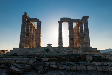 Temple of Poseidon at Cape Sounion Attica Greece