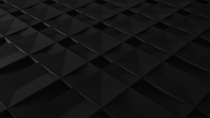 abstract black wall background. 3d rendering