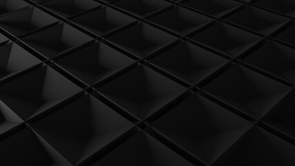 abstract black wall background. 3d rendering