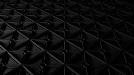 abstract black wall background. 3d rendering