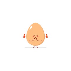 love egg cute character simple mascot happy smile