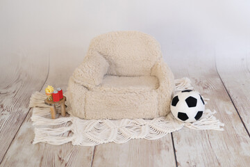 baby chair with soccer ball
