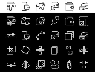 A simple set of image editing related vector line icons. Contains icons such as crop, copy, scale, rotate and more. Editable stroke. 48x48 Pixel Perfect. On white background
