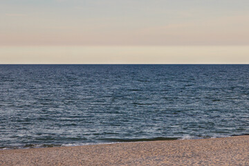 View on landscape of sunset at beach. Travel concept