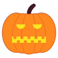 Halloween colorful pampkin logo.Color pumpkin icon on white background. Vector pumpkin illustration. Simple illlustration of halloween pumpkin.
