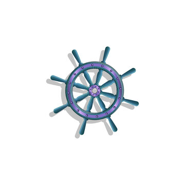 Steering hand wheel ship, nautical element