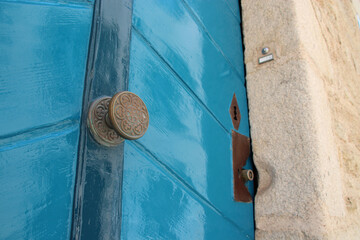 door in quimper in brittany (france) 