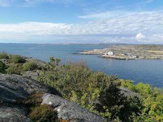 Fototapeta na wymiar The stunning islands in the West Coast Archipelago outside of Göteborgs Skärgård in Sweden